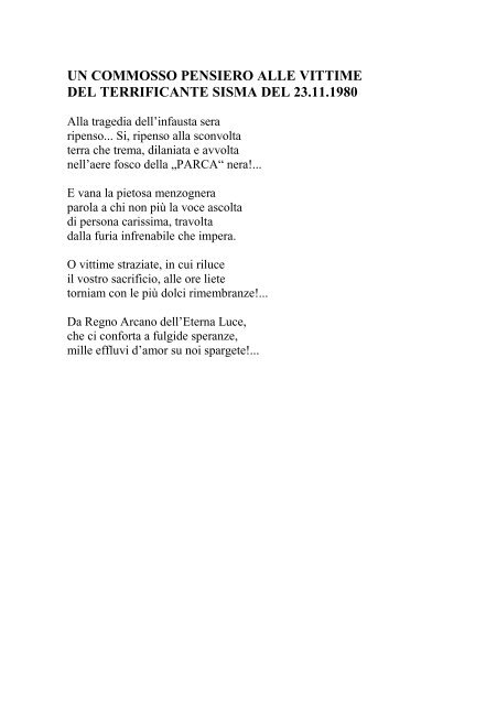 SONETTI E POESIE - Morreseemigrato.ch