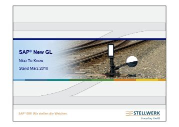 SAP® New GL - Stellwerk Consulting GmbH