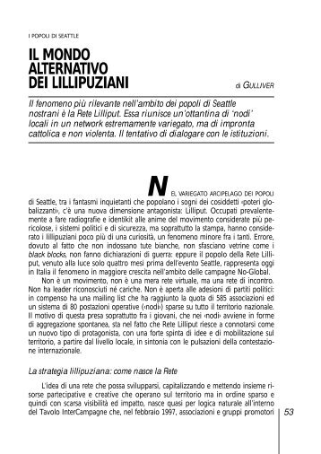 il mondo alternativo dei lillipuziani - Rete Lilliput Isola delle Femmine