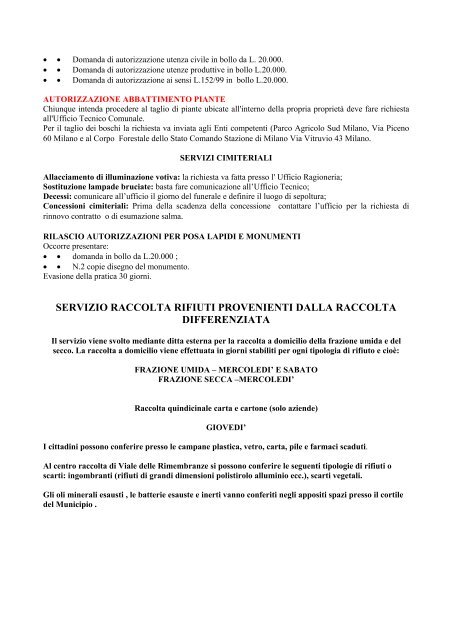 servizi sociali –scuola - Comune di Pregnana Milanese