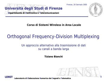 SisWir.7a - OFDM (PDF) - lenst - Università degli Studi di Firenze