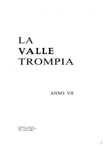 VALLE TROMPIA - Pierantonio Bolognini