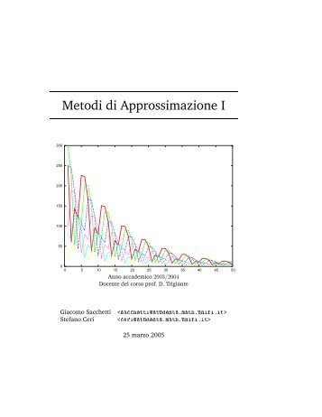 Metodi di Approssimazione I