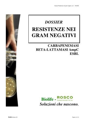 RESISTENZE NEI GRAM NEGATIVI - Biolife