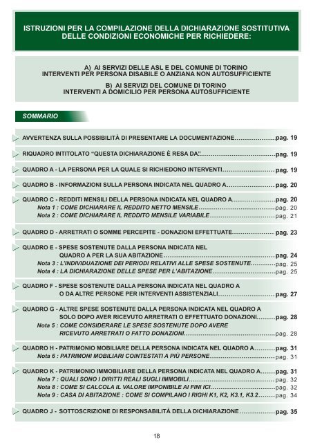 Istruzioni per la compilazione della D.S.E. - Città di Torino