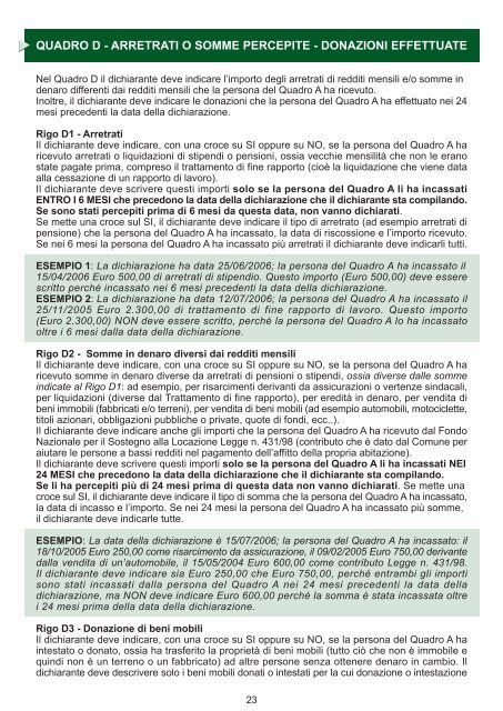 Istruzioni per la compilazione della D.S.E. - Città di Torino