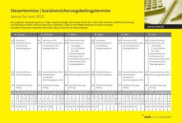 Kalender 1.13.indd - NWB Verlag