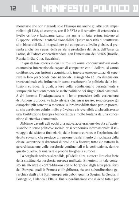 IL MANIFESTO POLITICO della RETE DEI COMUNISTI