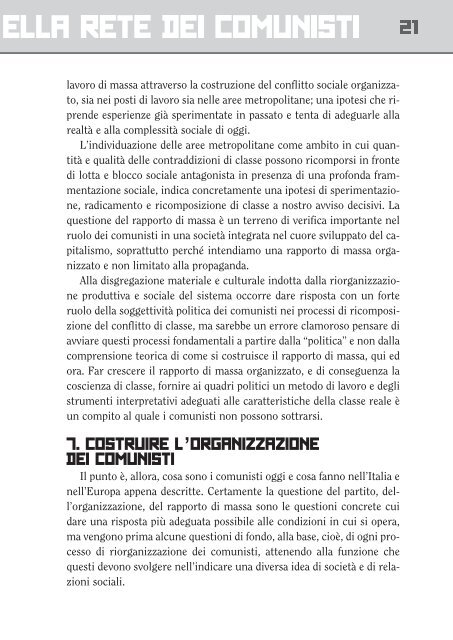 IL MANIFESTO POLITICO della RETE DEI COMUNISTI