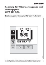 Regelung für Wärmeerzeugungs- und Lüftungsgerät ... - Stiebel Eltron