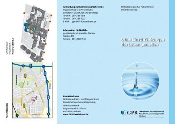 Flyer, Inkontinenz - GPR Gesundheits- und Pflegezentrum ...