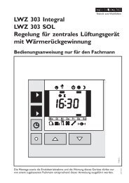 LWZ 303 Integral LWZ 303 SOL Regelung für ... - Stiebel Eltron