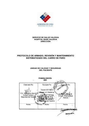 PROTOCOLO CARRO DE PARO - Servicio de Salud Valdivia