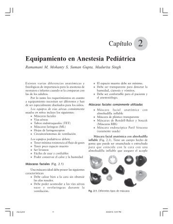 Capítulo Equipamiento en Anestesia Pediátrica