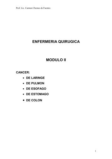 Enfermería Quirúrgica Módulo II