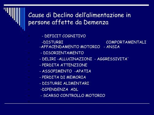 approccio alla disfagia nel paziente demente - Associazione Geriatri ...