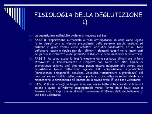 approccio alla disfagia nel paziente demente - Associazione Geriatri ...