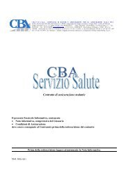 FI CBA SERVIZIO SALUTE_SAL3 0511 - Gruppo Banca Sella
