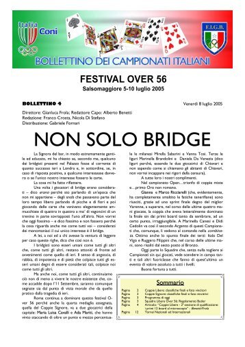 Bollettino n°4 - Federazione Italiana Gioco Bridge