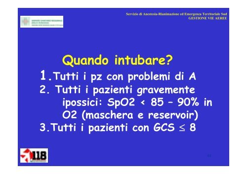 Gestione vie aeree con presidi di base e tubo laringeo - 118er