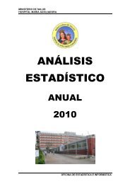 Información Estadística. Compendio Anual 2010 - Ministerio de Salud