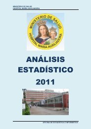 Información Estadística. Compendio Anual 2011 - Ministerio de Salud