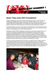 Selim Teber beim EFC Schaafheim - Eintracht Frankfurt