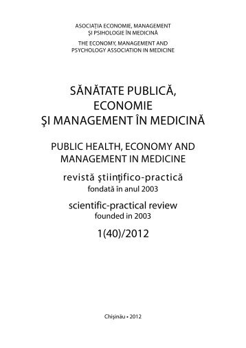 1(41)/2012 - Şcoala de Management în Sănătate Publică