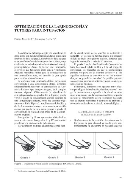 optimización de la laringoscopía y tutores para intubación