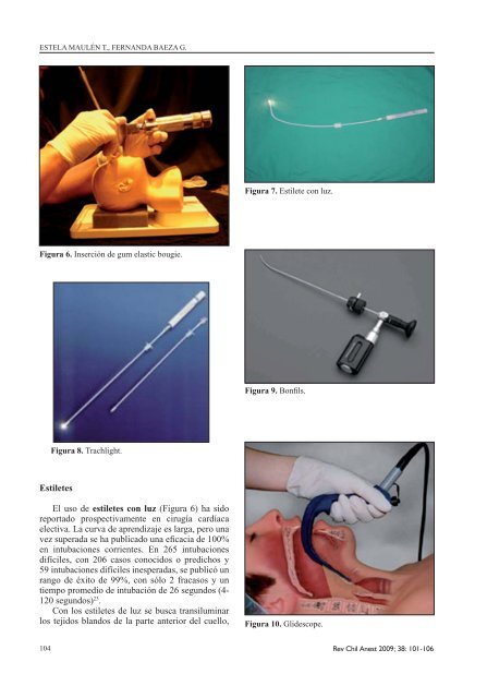 optimización de la laringoscopía y tutores para intubación