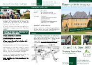 Flyer Baumpraxis 2013 - Schloss Dyck