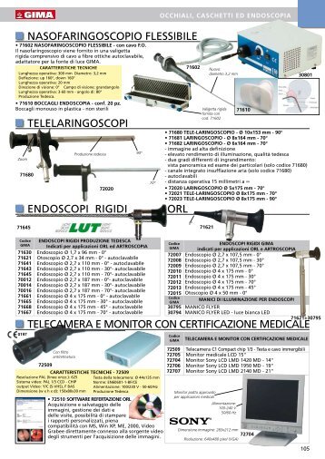 NASoFARINGoSCoPIo FLESSIBILE ENDoSCoPI RIGIDI ... - Ausilium