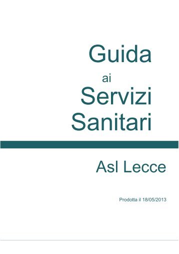 Guida ai servizi di ASL Lecce - Portale Regionale della Salute