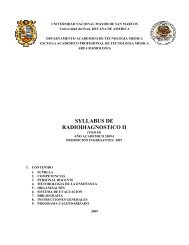 syllabus de radiodiagnostico ii - Facultad de Medicina - Universidad ...