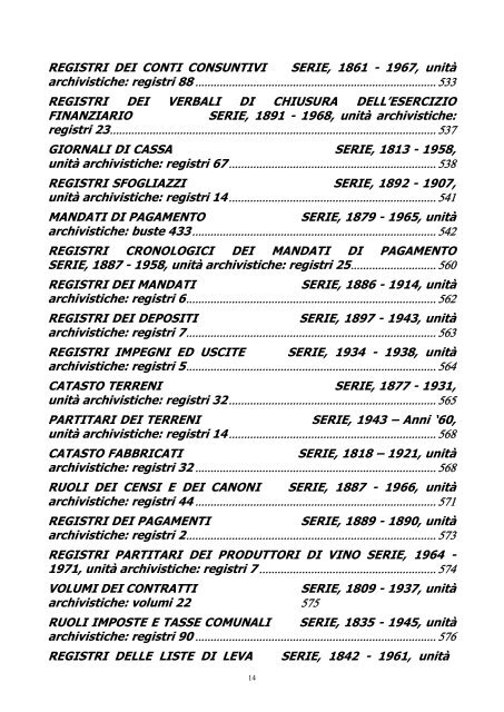 Inventario On-Line: CLICCA QUI - Archivi Storici in rete - Provincia di ...