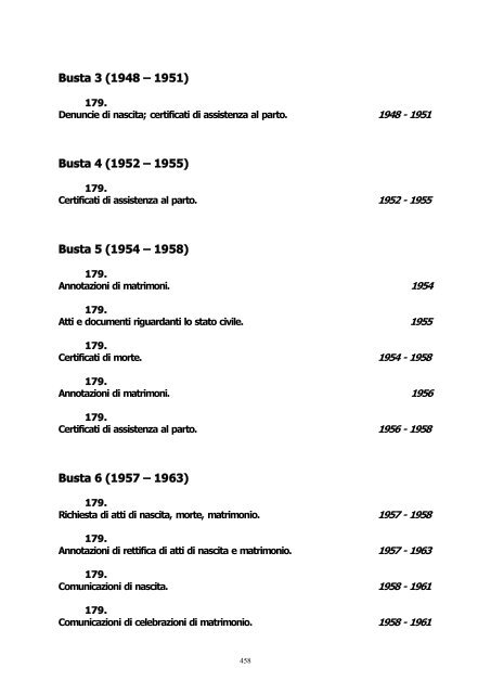 Inventario On-Line: CLICCA QUI - Archivi Storici in rete - Provincia di ...