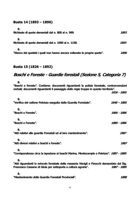 Inventario On-Line: CLICCA QUI - Archivi Storici in rete - Provincia di ...