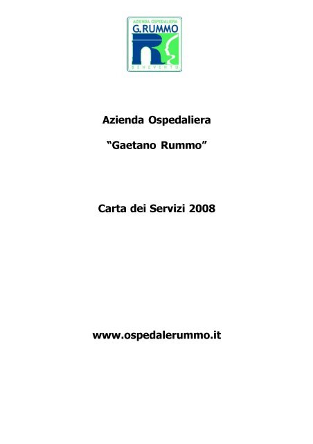 carta dei servizi 2008 - G. Rummo