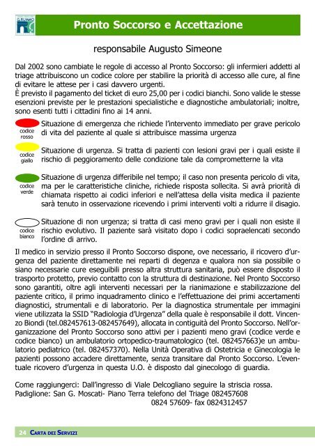 carta dei servizi 2008 - G. Rummo