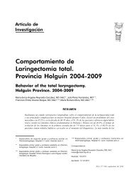 Comportamiento de Laringectomía total. Provincia Holguín ... - ACORL