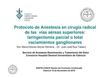 Sesion SARTD-CHGUV-16-11-10 - Hospital General Universitario ...