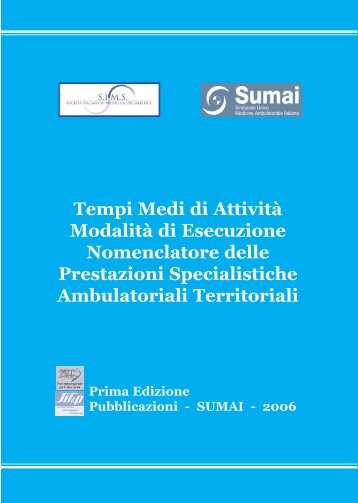 Tempi Medi di Attività Modalità di Esecuzione ... - SUMAI Cosenza