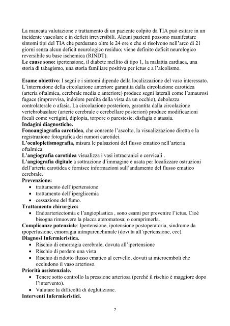 PIANI DI ASSISTENZA - Neuroanestesia e Terapia Intensiva ...