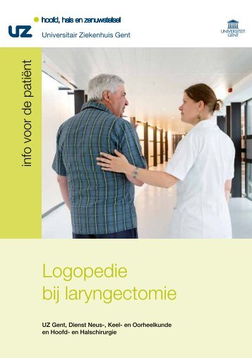 Logopedie bij laryngectomie - UZ Gent