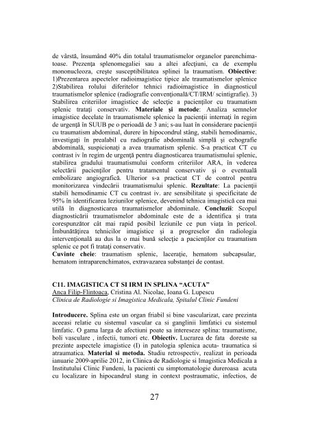 Sovata - Societatea de Radiologie şi Imagistică Medicală din România