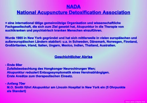 Akupunktur und Akupressur nach dem NADA - Protokoll in - BAG-KJP