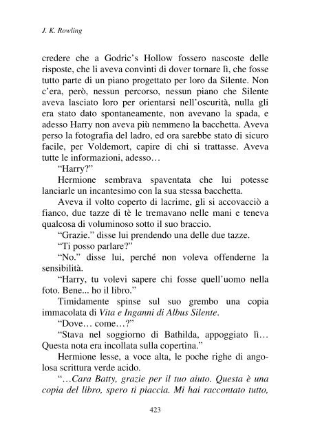 Harry Potter and the Deathly Hallows.pdf - I due volti della vita: il ...