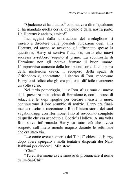 Harry Potter and the Deathly Hallows.pdf - I due volti della vita: il ...