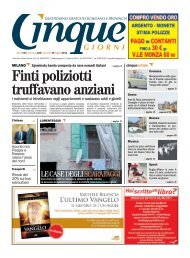 Finti poliziotti truffavano anziani - Cinque Giorni.