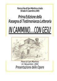 Pubblicazione delle opere 2004 - Parrocchia di San Martino a Vado